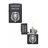 Özcan Tasarım Kişiye Özel Aslanlı Metal Çakmak