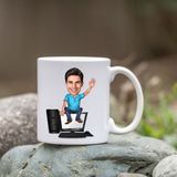Özcan Tasarım Kişiye Özel Bardak - Karikatür Bardak - Mühendis Bardağı Beyaz