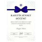 Özcan Tasarım Kişiye Özel Davetiye - Sünnet Davetiye - Sünnet Davetiyesi ( Zarflı) ( 50 Adet) Model 3