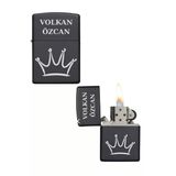 Özcan Tasarım Kişiye Özel Kral Taçlı Metal Çakmak