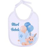 Özcan Tasarım Kişiye Özel Mama Önlüğü - Isim Önlük - Standart - Beyaz