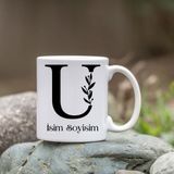 Özcan Tasarım Kişiye Özel U Harfi Bardak - Isim Yazılı Bardak - Isimli Bardak - Renkli