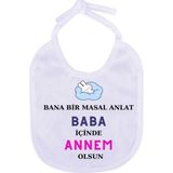 Özcan Tasarım Masal Önlüğü - Masallı Mama Önlüğü - Standart - Beyaz