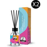 Özcan Yaz Rüzgarı Kokulu Çubuklu Oda Kokusu Ekstra Kalıcı Esansiyel Yağ Odunsu Koku 50ML x 2 - 50 ml x 2