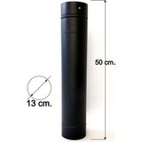 Özçancı 1.kalite Siyah Mat Emaye Şömine Kuzine Soba Borusu - Boru Kelepçesi-Isıkes-Baca Şapkası-Aliminyum Bant - 50 CM