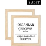 Özcanlar Çerçeve 2 Li Aile Ahşap Çerçevesi Ahşap Resim Çerçevesi 20X20 30X30 40X40 15X21 30X40 Doğal Ahşap Çerçeve - Naturel - 40 x 40