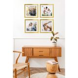 Özcanlar Çerçeve 4 Adet Aile Çerçeve Seti Tablo Seti Boş Çerçeve Masa Üstü Çerçeve - Gold - 20x20