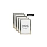 Özcanlar Çerçeve 5 Li Set A4(21X29.7) Diploma Çerçevesi Belge Çerçeveleri Sertifika Çerçevesi - Gümüş - 21x30