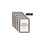 Özcanlar Çerçeve 5 Li Set A4(21X29.7) Diploma Çerçevesi Belge Çerçeveleri Sertifika Çerçevesi - Kahverengi - 21x29,7
