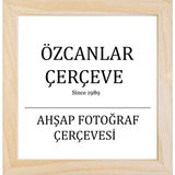 Özcanlar Çerçeve Ahşap Çerçeve Ahşap Resim Çerçevesi Ahşap 20X20 30X30 40X40 15X21 30X40 Doğal Ahşap Çerçeve - Naturel - 40 x 40