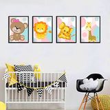 Ozcanlar Cerceve BEBEK ODASI ÇOCUK ODASI DOĞUMGÜNÜ PARTİ PANO TABLO MDF BASKI DEKORASYON HAYVANLAR DİYARI RESİM ÇERÇEVELİ ÇOCUK ODASI 20X30 ÇerçeveliÇocukOdası20x30A13