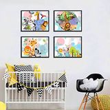 Ozcanlar Cerceve BEBEK ODASI ÇOCUK ODASI DOĞUMGÜNÜ PARTİ PANO TABLO MDF BASKI DEKORASYON HAYVANLAR DİYARI RESİM ÇERÇEVELİ ÇOCUK ODASI 20X30 ÇerçeveliÇocukOdasıA12