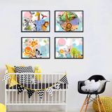 Ozcanlar Cerceve BEBEK ODASI ÇOCUK ODASI DOĞUMGÜNÜ PARTİ PANO TABLO MDF BASKI DEKORASYON HAYVANLAR DİYARI RESİM ÇERÇEVELİ ÇOCUK ODASI 30X40 ÇerçeveliÇocukOdasıB12