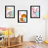 Ozcanlar Cerceve BEBEK ODASI ÇOCUK ODASI DOĞUMGÜNÜ PARTİ PANO TABLO MDF BASKI DEKORASYON HAYVANLAR DİYARI RESİM ÇERÇEVELİ ÇOCUK ODASI 30X40 ÇerçeveliÇocukOdasıB39