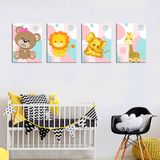 Ozcanlar Cerceve BEBEK ODASI ÇOCUK ODASI DOĞUMGÜNÜ PARTİ PANO TABLO MDF BASKI DEKORASYON HAYVANLAR DİYARI RESİM ÇERÇEVELİ ÇOCUK ODASI 30X40 ÇerçevesizÇocukOdasıC2