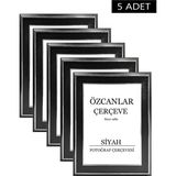 Özcanlar Çerçeve Boş Çerçeve Resim Çerçevesi Düğün Çerçevesi Çerçeve Gold Çerçeve Siyah Çerçeve Beyaz Çerçeve 5 Adet - 21x30