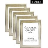 Özcanlar Çerçeve Boş Çerçeve Resim Çerçevesi Düğün Çerçevesi Çerçeve Gold Çerçeve Siyah Çerçeve Beyaz Çerçeve 5 Adet - Gümüş - 30x30