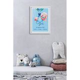 Ozcanlar Cerceve Çerçeveli Bebek Ve Çocuk Odası Tablo Seti Kız Ve Erkek Doğum Kutlama ÖZC-262-30X40