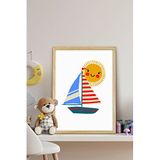 Ozcanlar Cerceve Çerçeveli Bebek Ve Çocuk Odası Tablo Seti Kız Ve Erkek Doğum Kutlama ÖZC-303-30X50