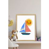 Ozcanlar Cerceve Çerçeveli Bebek Ve Çocuk Odası Tablo Seti Kız Ve Erkek Doğum Kutlama ÖZC-303-40X50