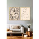 Ozcanlar Cerceve Çerçeveli Çoklu Tablo Çerçeveler Dekorasyon Ev Dekoru Konsept İkili Ahşap Çerçeve ÖZC-211-50X60
