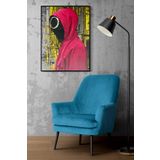 Ozcanlar Cerceve Çerçeveli Tablo Dekorasyon Squid Game Pano Sticker Ev Dekoru Tekli Çerçeve ÖZC-285-30X40