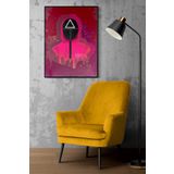 Ozcanlar Cerceve Çerçeveli Tablo Dekorasyon Squid Game Pano Sticker Ev Dekoru Tekli Çerçeve ÖZC-289-30X40