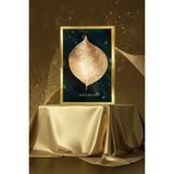 Özcanlar Çerçeve Çerçeveli Tablo Modern Sanatsal Çerçeveler Tablo Dekorasyon Ev Dekoru Tekli Çerçeve - Altın - 30 x 40