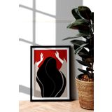 Ozcanlar Cerceve Çerçeveli Tablo Modern Yeni Yıl Hediye Sanatsal Çerçeveler New Year Ev Dekoru Konsept Tekli Çerçeve ÖZC-371-SİYAH-30x40