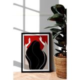 Özcanlar Çerçeve Çerçeveli Tablo Modern Yeni Yıl Hediye Sanatsal Çerçeveler New Year Ev Dekoru Konsept Tekli Çerçeve - Siyah - 50 x 70
