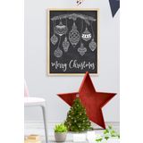 Ozcanlar Cerceve Çerçeveli Yeni yıl Yılbaşı Noel Ahşap Çerçeve Tekli Çerçeve ÖZC-338-30X40