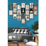 ÖZCANLAR ÇERÇEVE Çerçevesiz Çerçeve Görünümlü 20 Parça Mdf Tablo Seti Çoklu Baskı Seti Mdf Baskı ÖZC-MDF20B