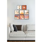 ÖZCANLAR ÇERÇEVE Çerçevesiz Çerçeve Görünümlü 8 Parça Minimal Mdf Tablo Seti Çoklu Mdf Baskı 20x20 ÖZC-MDF8E