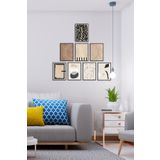 ÖZCANLAR ÇERÇEVE Çerçevesiz Mdf Baskı Çerçeve Görünümlü 8 Parça Mdf Tablo Seti Nude Set ÖZC-MDF8D
