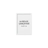 Özcanlar Çerçeve Diploma Çerçevesi Belge Çerçevesi Sertifika Fotoğraf Çerçevesi A4 Tekli Boş Çerçeve 21X29,7-21X30 - Beyaz - 21 x 30