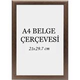 Özcanlar Çerçeve Diploma Çerçevesi Belge Çerçevesi Sertifika Fotoğraf Çerçevesi A4 Tekli Boş Çerçeve 21X29,7-21X30 - Kahverengi