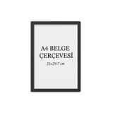 ÖZCANLAR ÇERÇEVE Diploma Çerçevesi Belge Çerçevesi Sertifika Fotoğraf Çerçevesi A4 Tekli Boş Çerçeve 21x29,7-21x30