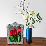 Ozcanlar Cerceve Hediyelik Çerçeve Dekoratif çerçeve Doğumgünü Parti Konsept Ev Home Ofis Kişiye Özel Resim Çerçevesi Masaüstü Polyester Çerçeve 15x21 Polyestercerceve15x21gümüs