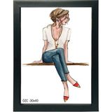 Özcanlar Çerçeve Hediyelik Çerçeve Ev Home Ofis Kişiye Özel Resim Çerçevesi Masaüstü 30X40 - Siyah - 30 x 40