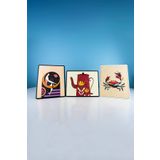 Ozcanlar Cerceve Plastik Arkalıklı Mdf Tablo Seti Ucuz Tablo Dekorasyon Ayaklı Mdf Tekli Baskılar 15x21 ÖZCARKMDF4