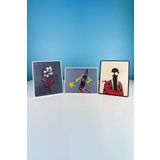 ÖZCANLAR ÇERÇEVE Plastik Arkalıklı Mdf Tablo Seti Ucuz Tablo Dekorasyon Ayaklı Mdf Tekli Baskılar 15x21 ÖZCARKMDF7