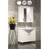 Özceden Beyaz 80 cm Yıldız Banyo Dolabı %100 MDF Ayaklı Modern Tasarım