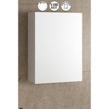 Özceden Çiğdem 55 cm Beyaz Mdf Aynalı Asma Banyo Üst Dolabı - Parlak Beyaz