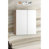 Özceden Çiğdem 65 cm Atlantik Çam Mdf Aynalı Asma Banyo Üst Dolabı