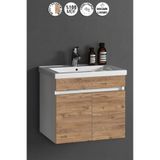 ÖZCEDEN Çiğdem 65 Cm Beyaz -atlantik Çam Mdf Seramik Lavabolu Asma Banyo Alt Dolabı