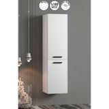 ÖZCEDEN Çiğdem Kulplu 35*130 cm Beyaz MDF Asma Banyo Boy Dolabı