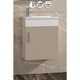 Özceden Lale 42X24 cm Beyaz-Selenit Mdf Seramik Lavabolu Asma Banyo Alt Dolabı