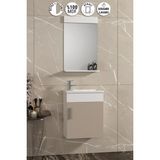 Özceden Lale 42X24 cm Beyaz-Selenit Mdf Seramik Lavabolu Asma Banyo Dolabı Takımı