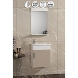 Özceden Lale 42X24 cm Beyaz-Selenit Mdf Seramik Lavabolu Asma Banyo Dolabı Takımı