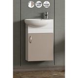 Özceden Lale 45 cm Beyaz-Selenit Mdf Seramik Lavabolu Asma Alt Banyo Dolabı